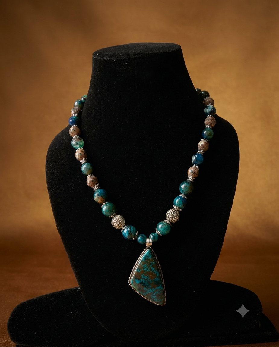 Teal Pendant Necklace