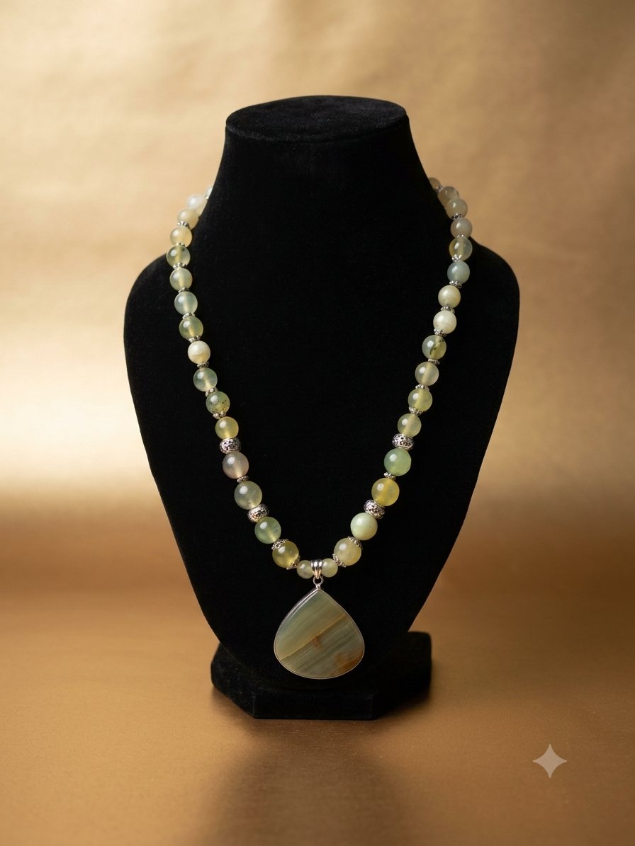 Pale Green Pendant Necklace