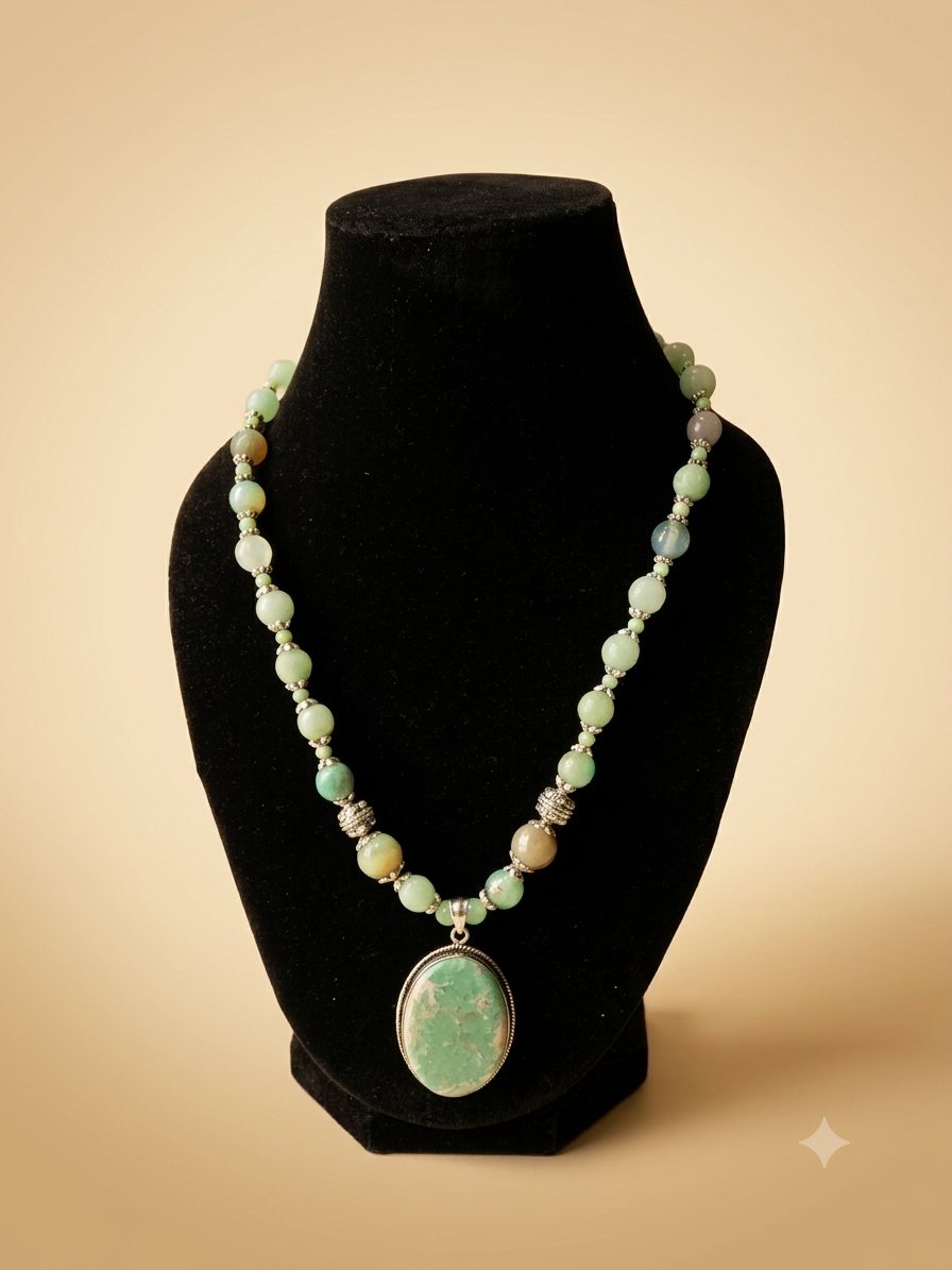 Light Green Pendant Necklace