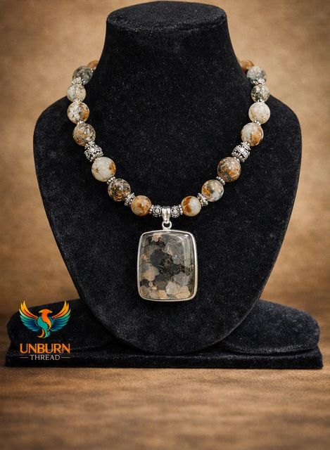 Smoky Grey Pendant Necklace